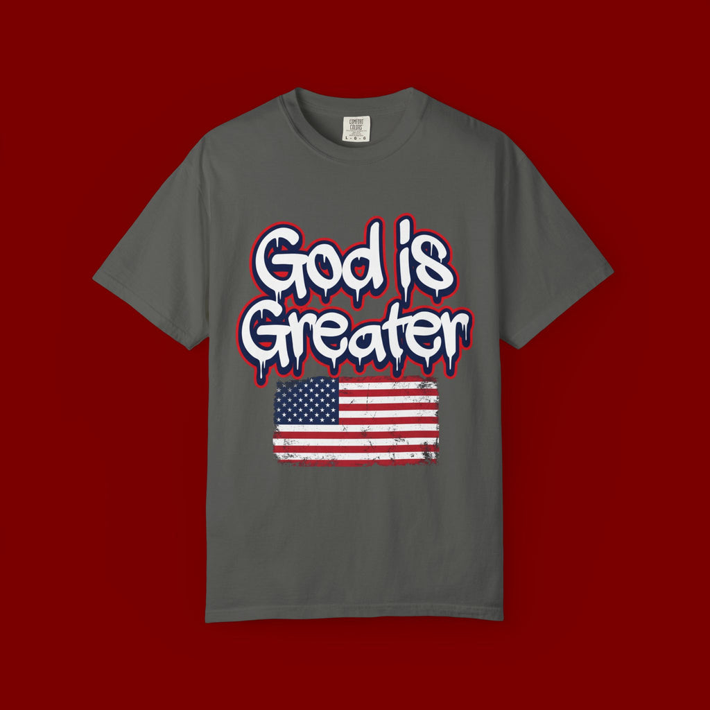 God Is Greater American Flag T-Shirt