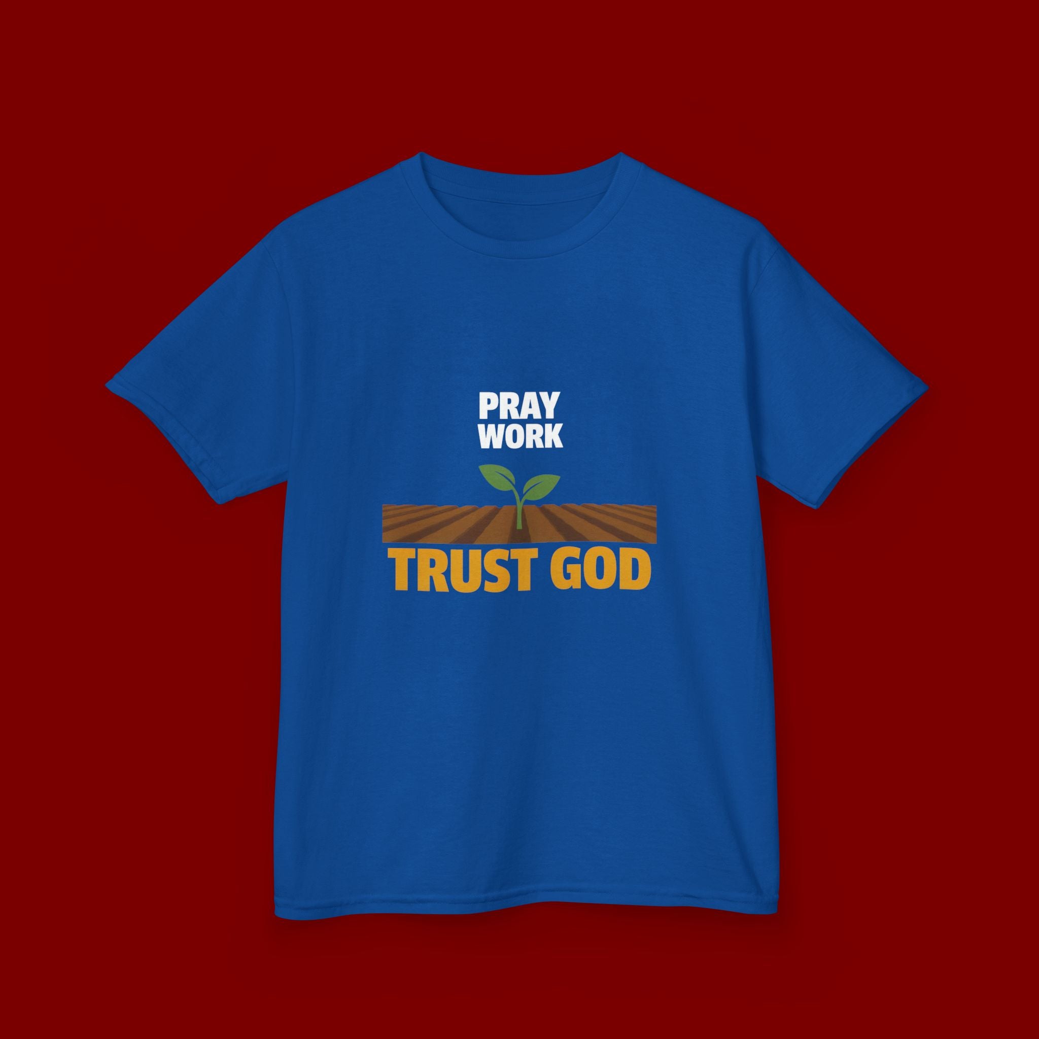 Kids Tee — "Trust God" Sprout Graphic