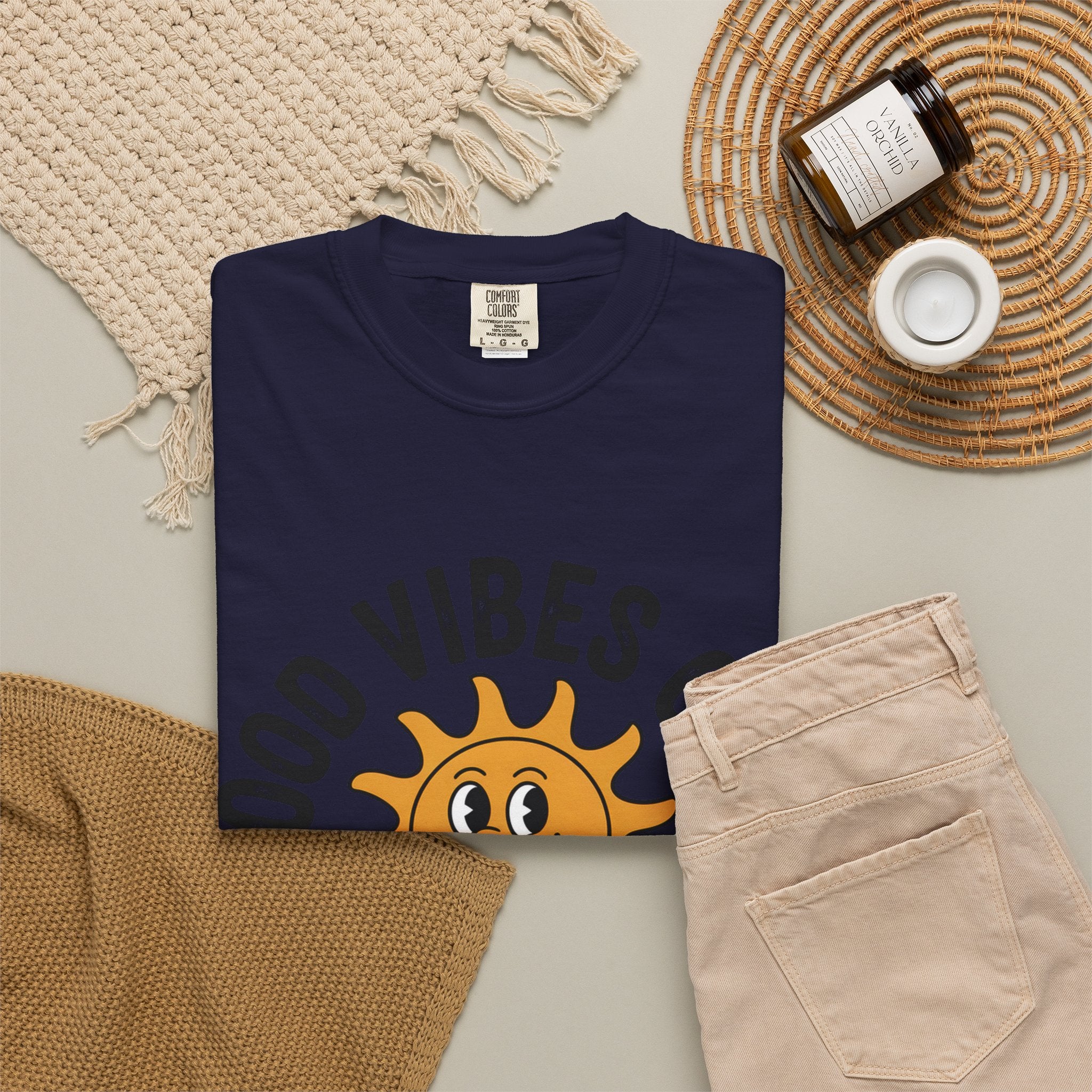 Good Vibes Only Sun Graphic T-Shirt