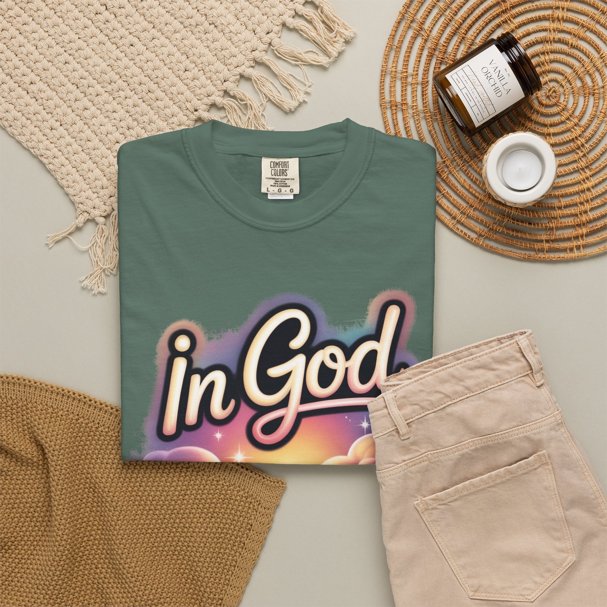 T-Shirt — “In God the Heart Finds Peace” Religious Faith Tee