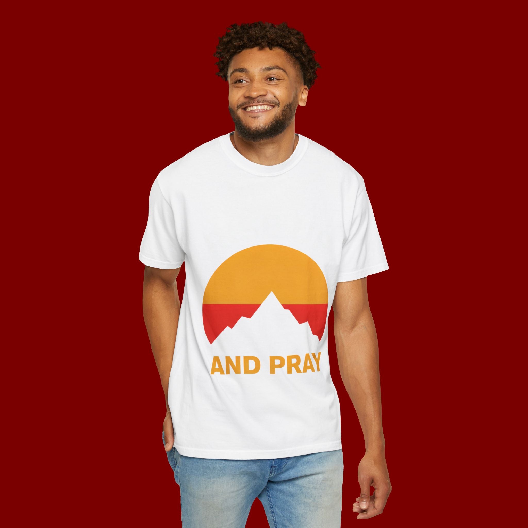 And Pray Mountain Sunset T-Shirt