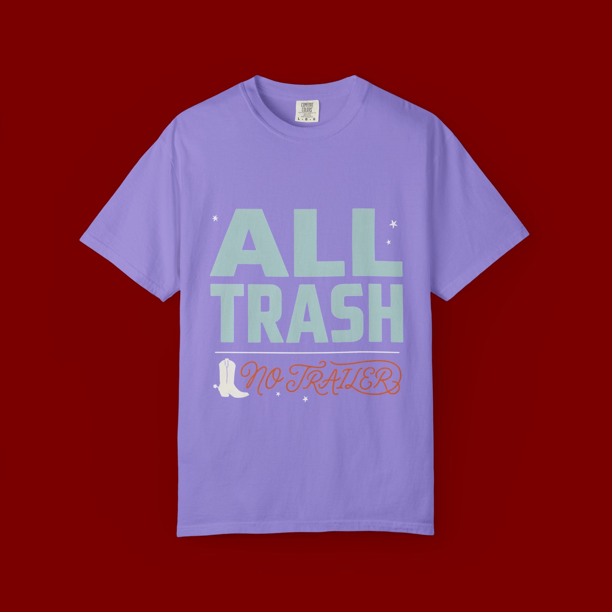 ALL TRASH No Trailer Graphic T-Shirt — Funny Retro Statement Tee