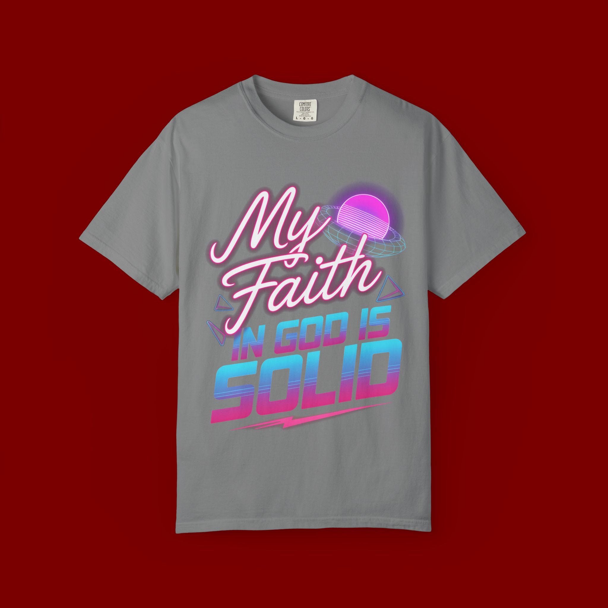 Faith T-Shirt — "My Faith in God Is Solid" Retro Graphic Tee