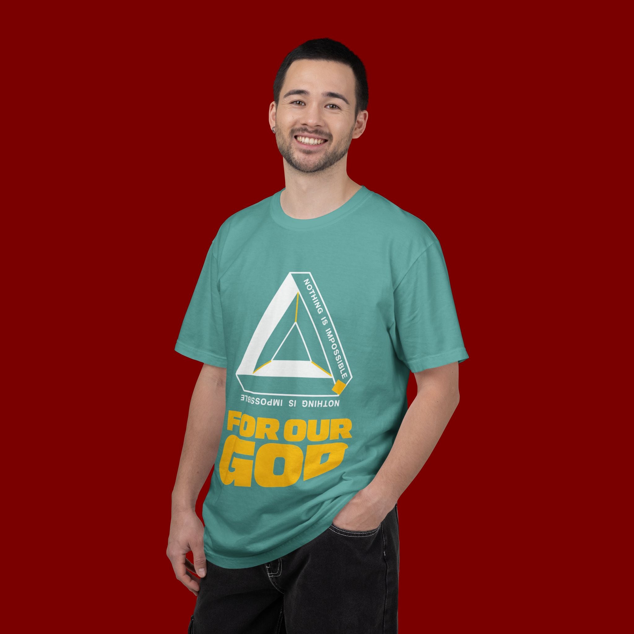 For Our God T‑Shirt — Christian Triangle Graphic Tee