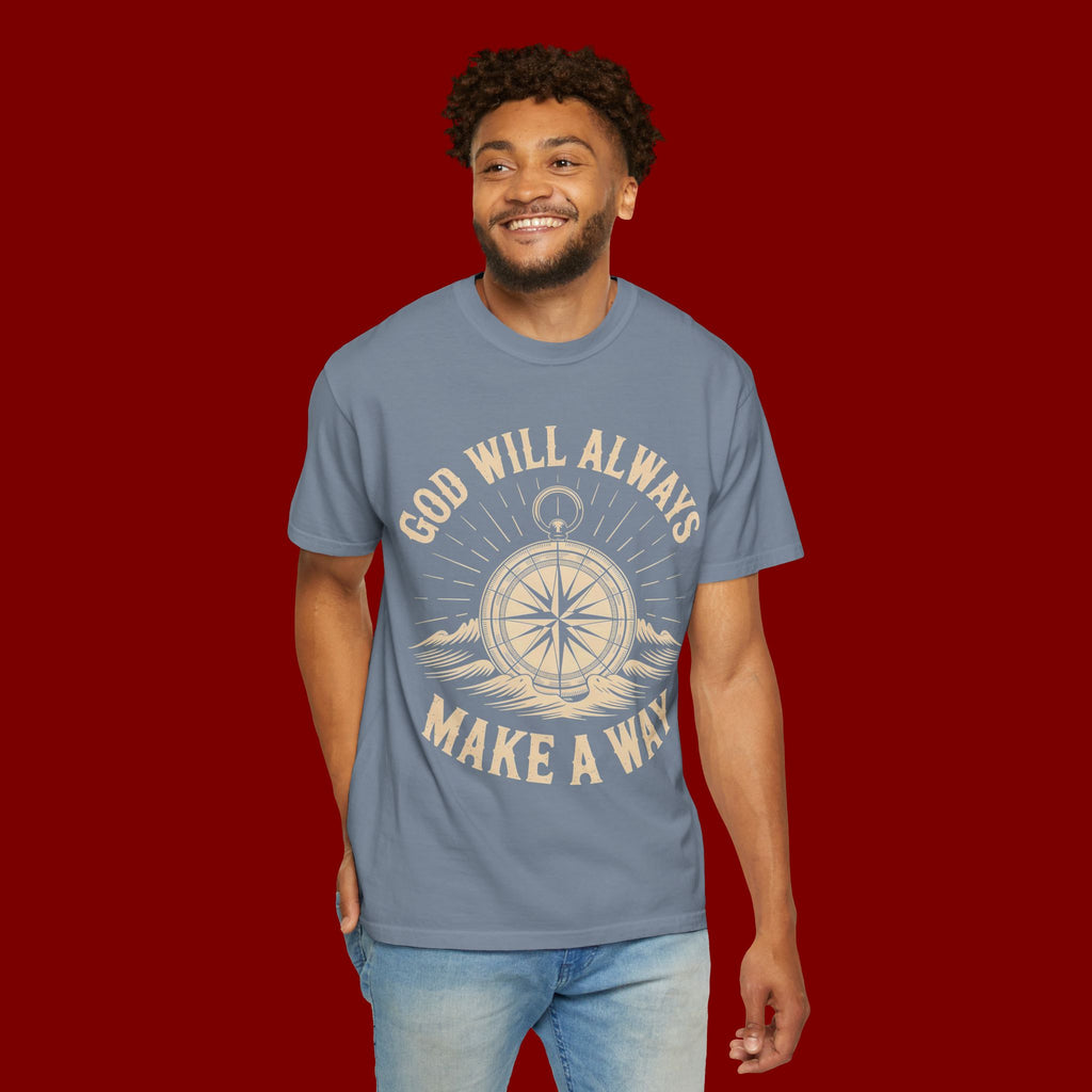 God Will Always Make A Way T-Shirt — Compass Christian Faith Graphic Tee