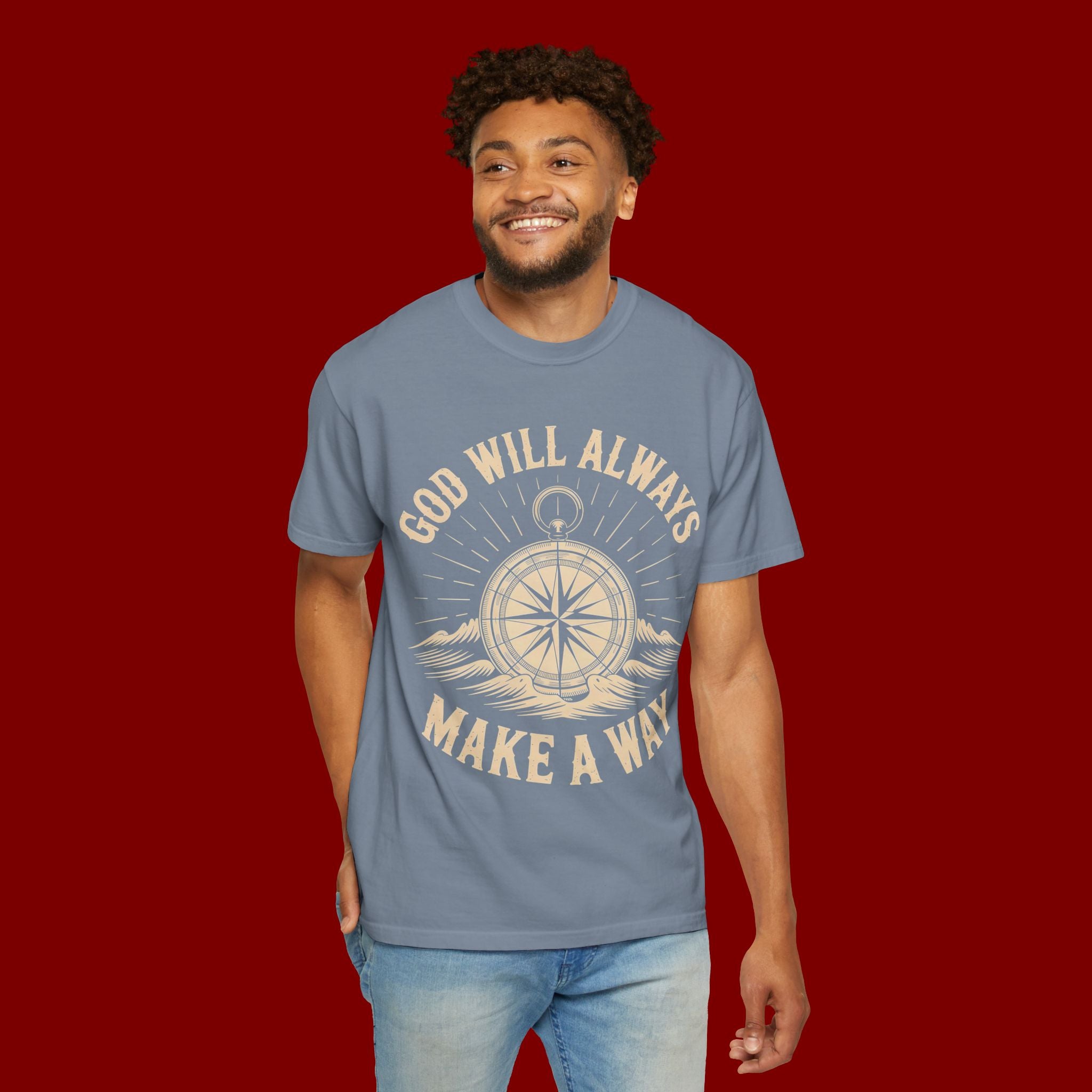 God Will Always Make A Way T-Shirt — Compass Christian Faith Graphic Tee