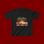 Kids T-Shirt - "Positive" Retro Sunrise Tee (Mind • Vibes • Life)