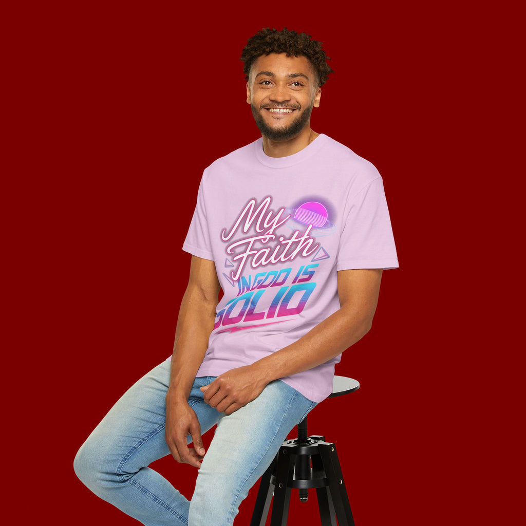 Faith T-Shirt — "My Faith in God Is Solid" Retro Graphic Tee