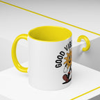 Good Vibes Only Coffee Mug - Retro Sun Cartoon Accent Mug (11/15oz)