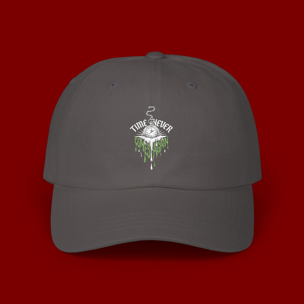Dad Cap — Minimal Green Plant Drip Embroidered Hat