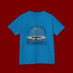 Kids Tee — “Faith Makes the Impossible Possible” Floral Inspirational Shirt