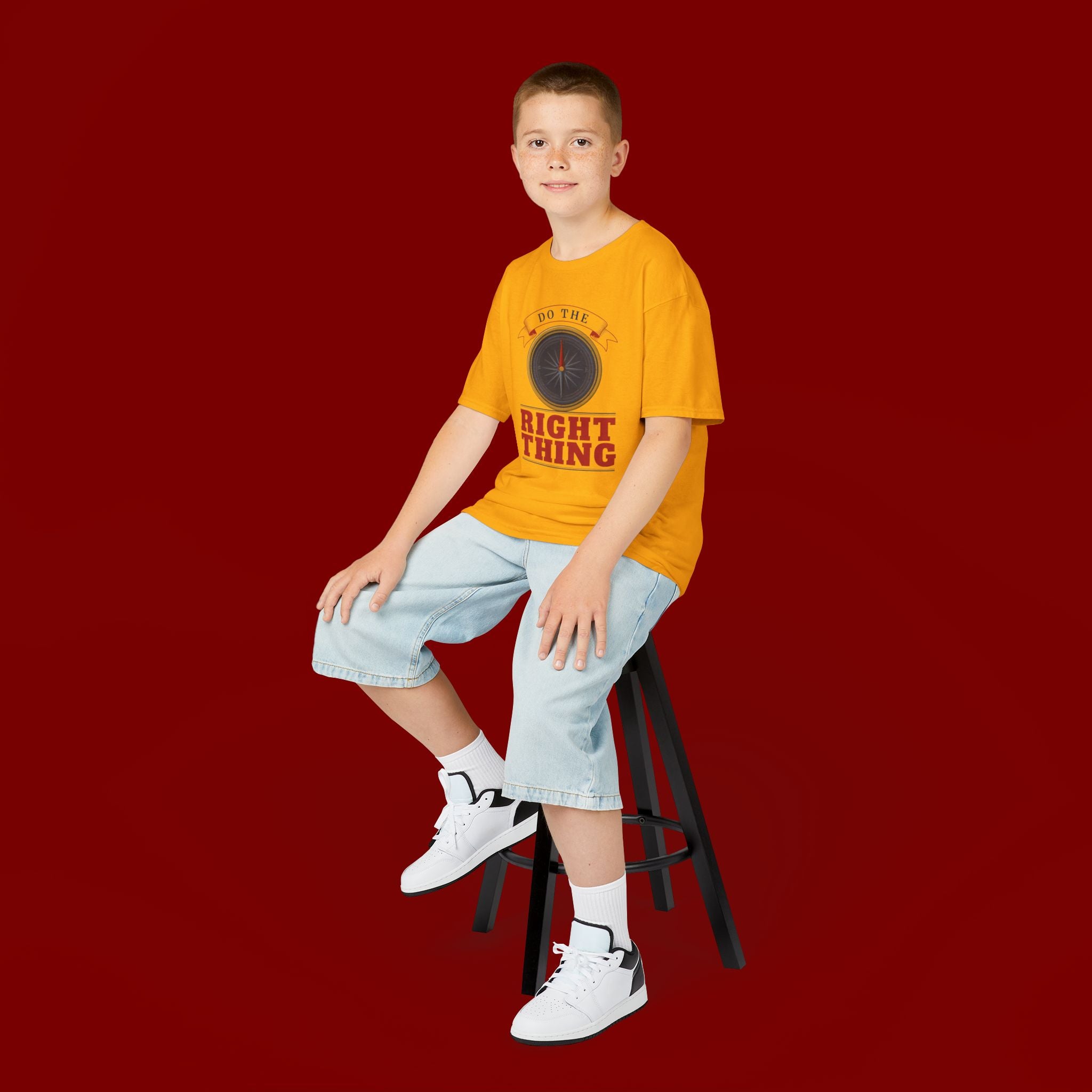Do The Right Thing Kids T‑Shirt — Compass Graphic Moral Encouragement Tee