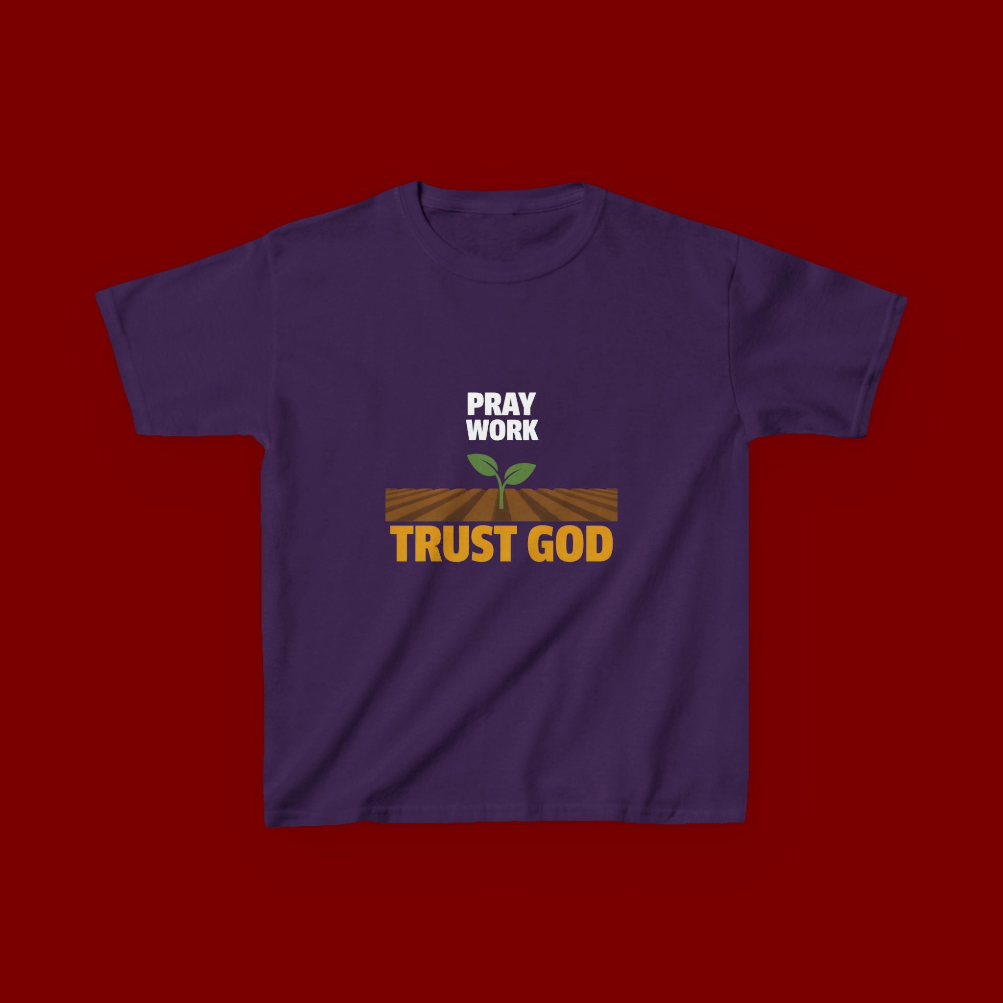 Kids Tee — "Trust God" Sprout Graphic