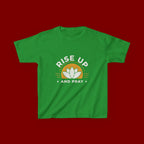 Kids T-Shirt - "Rise Up and Pray" Inspirational Christian Tee for Children