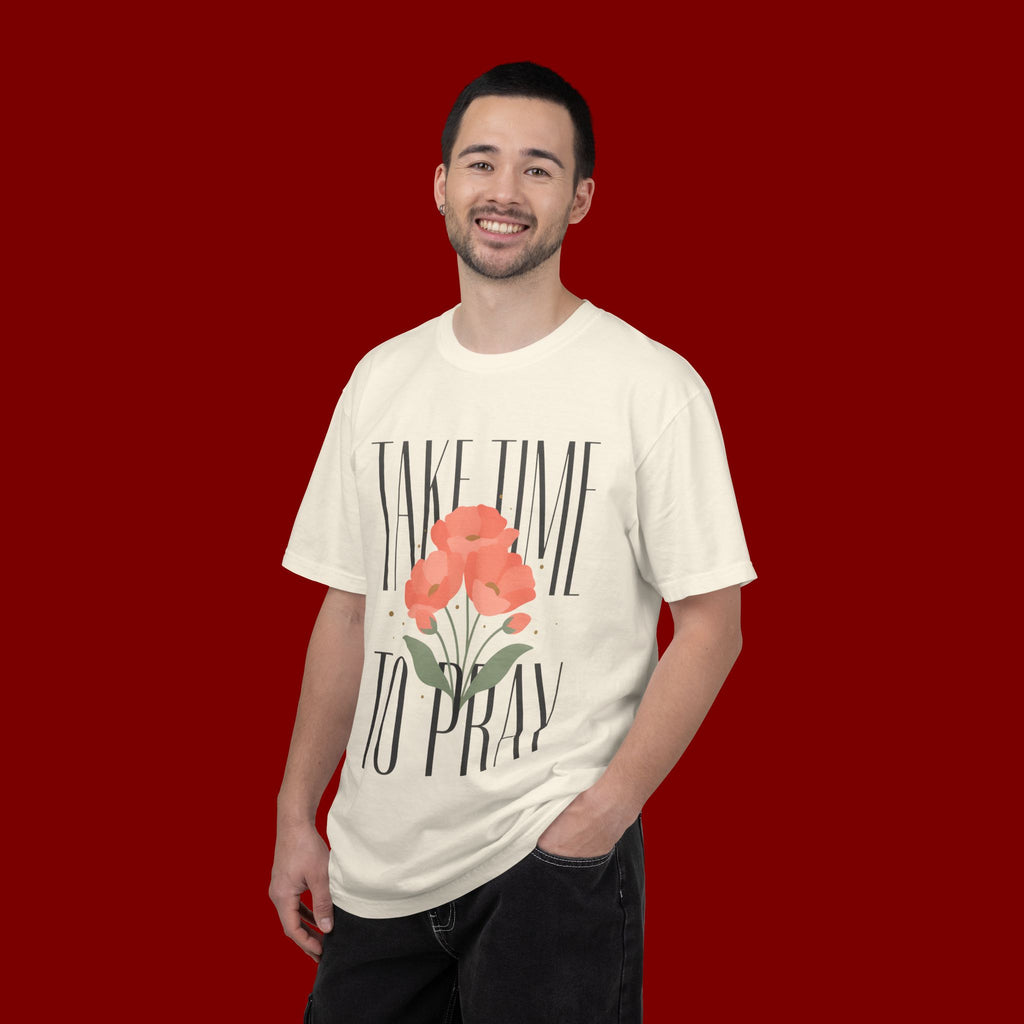 Take Time to Pray Floral T-Shirt — Christian Faith Graphic Tee
