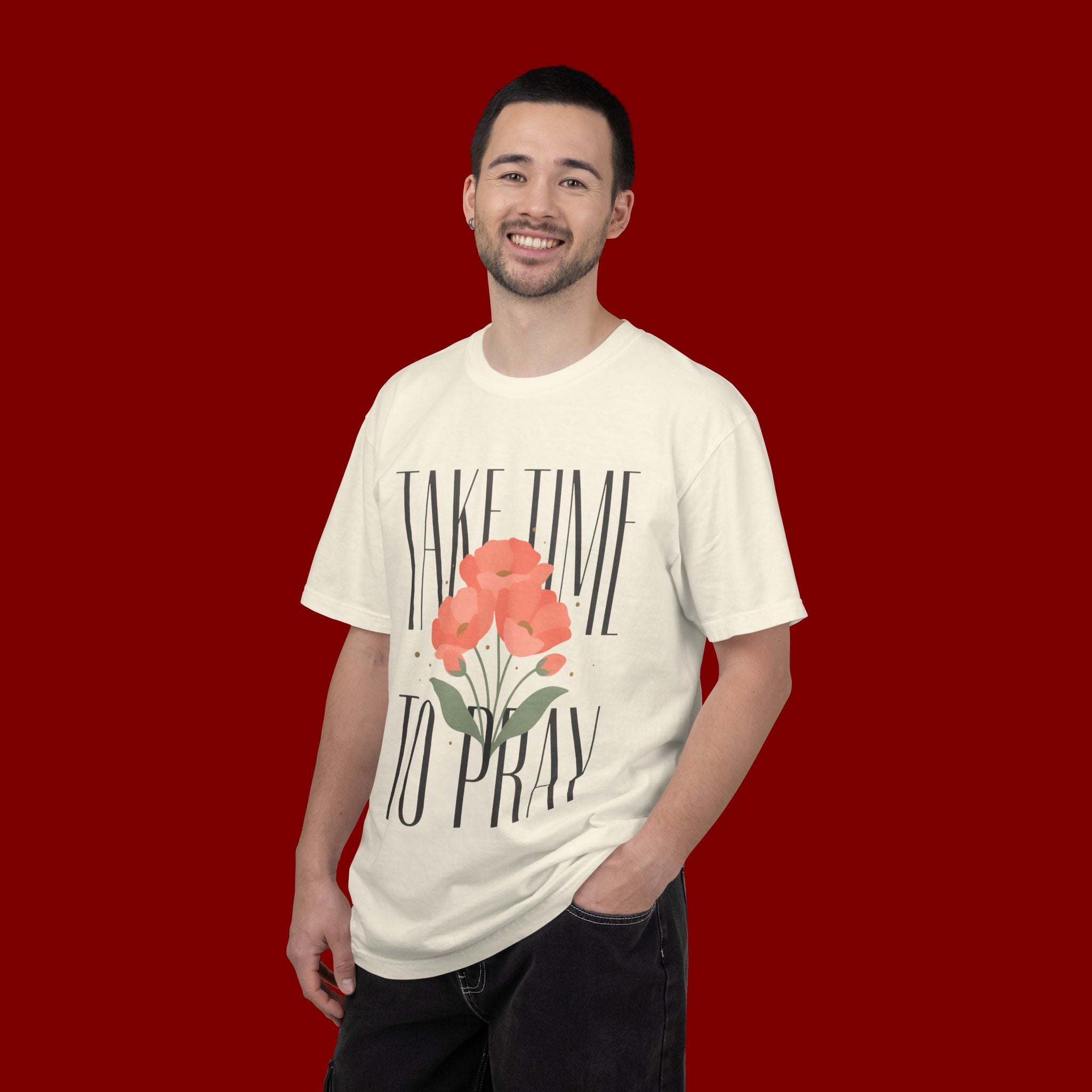 Take Time to Pray Floral T-Shirt — Christian Faith Graphic Tee