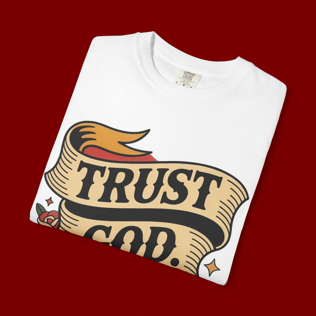 Trust God, Bro T-Shirt — Retro Ribbon Faith Tee