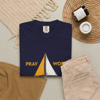 Trust God Sailboat T-Shirt — Pray Work Inspirational Christian Tee