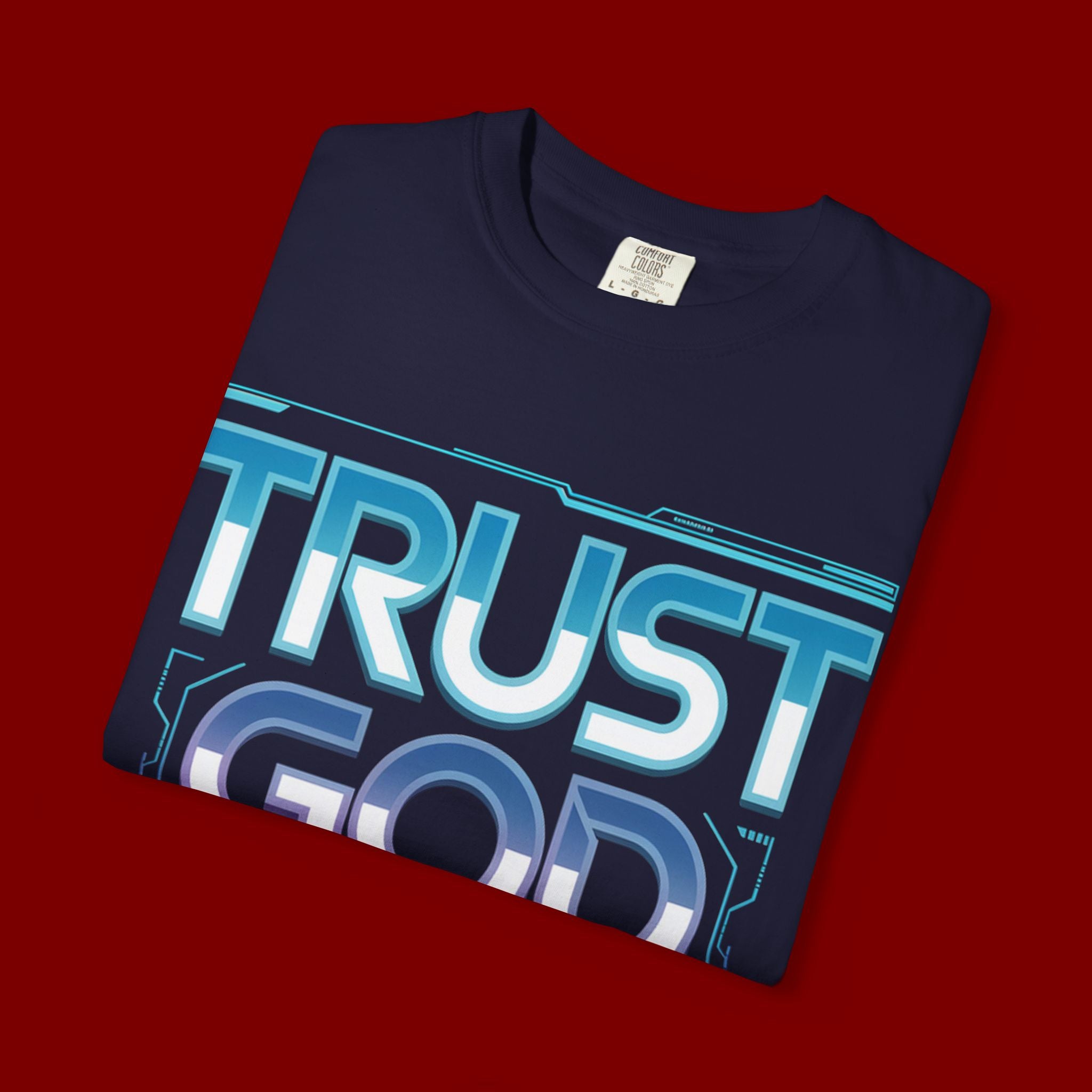 Trust God, Bro. T-Shirt — Retro Gradient Faith Tee