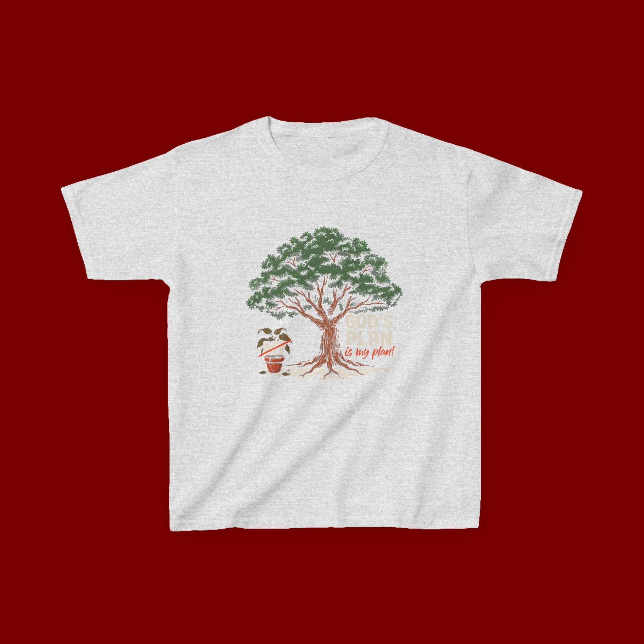 Kids Tee — Cute Tree & Plant Pot Illustration (“Grow Big, Little One”)
