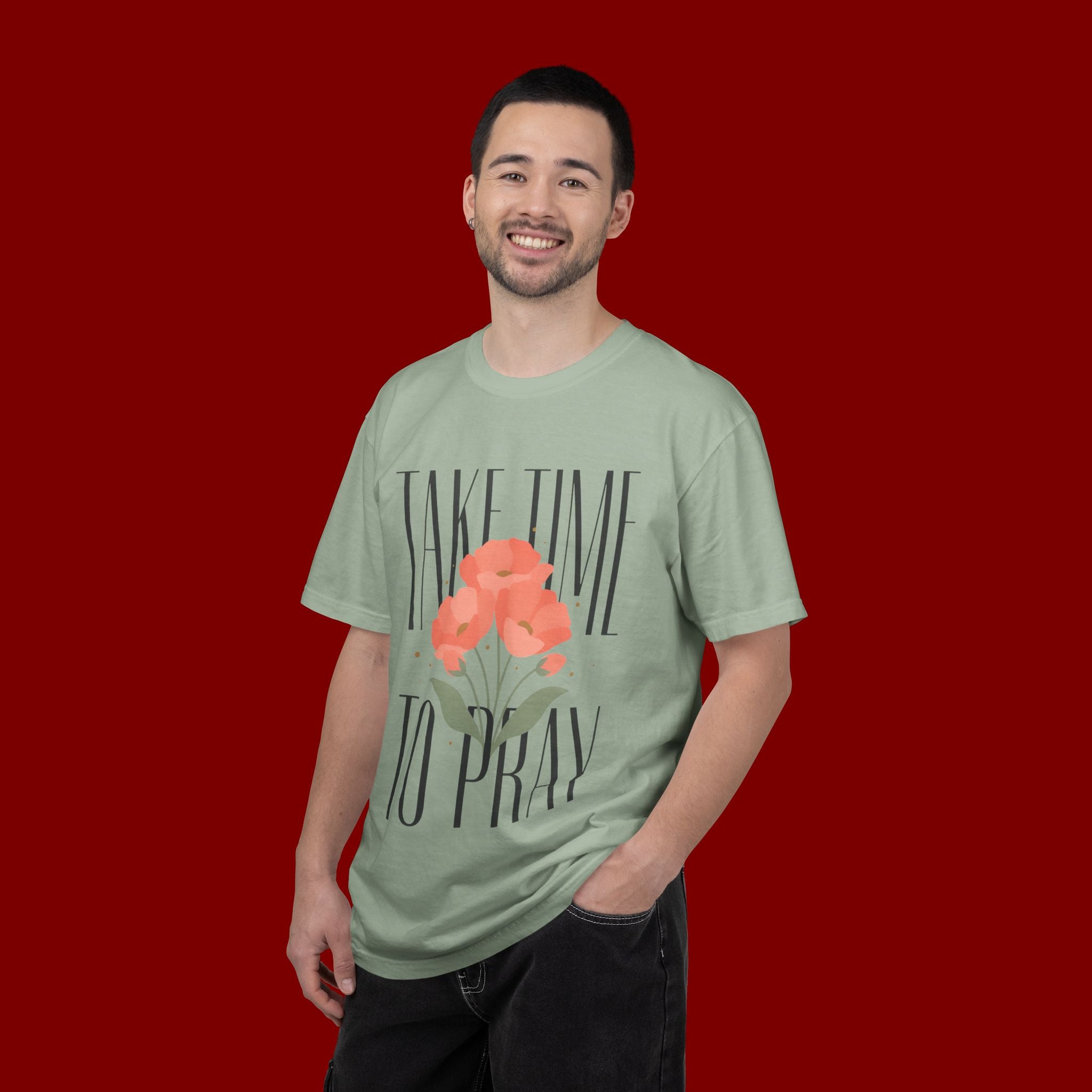 Take Time to Pray Floral T-Shirt — Christian Faith Graphic Tee