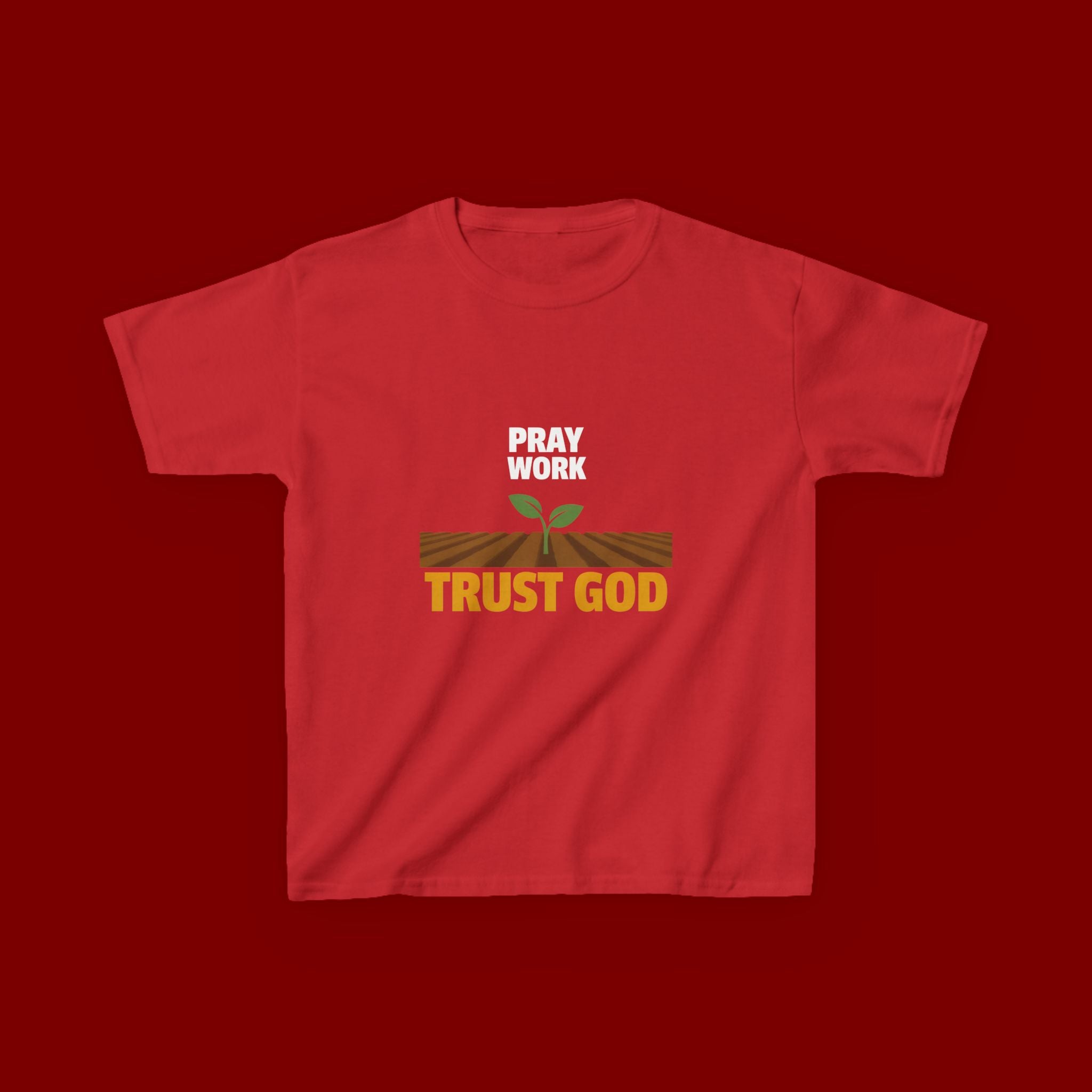 Kids Tee — "Trust God" Sprout Graphic