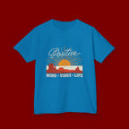 Kids T-Shirt - "Positive" Retro Sunrise Tee (Mind • Vibes • Life)
