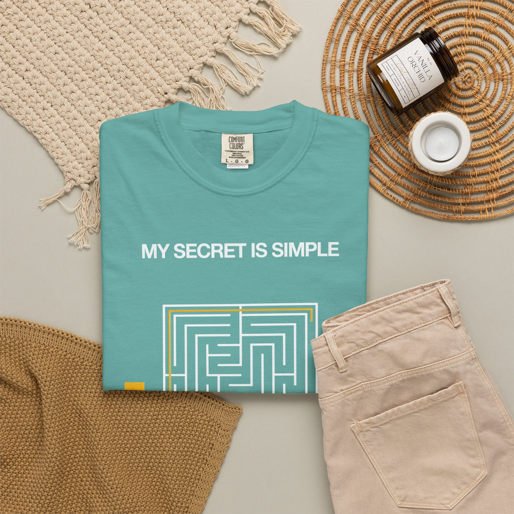 I Pray Maze T-Shirt — "My Secret Is Simple" Christian Faith Tee