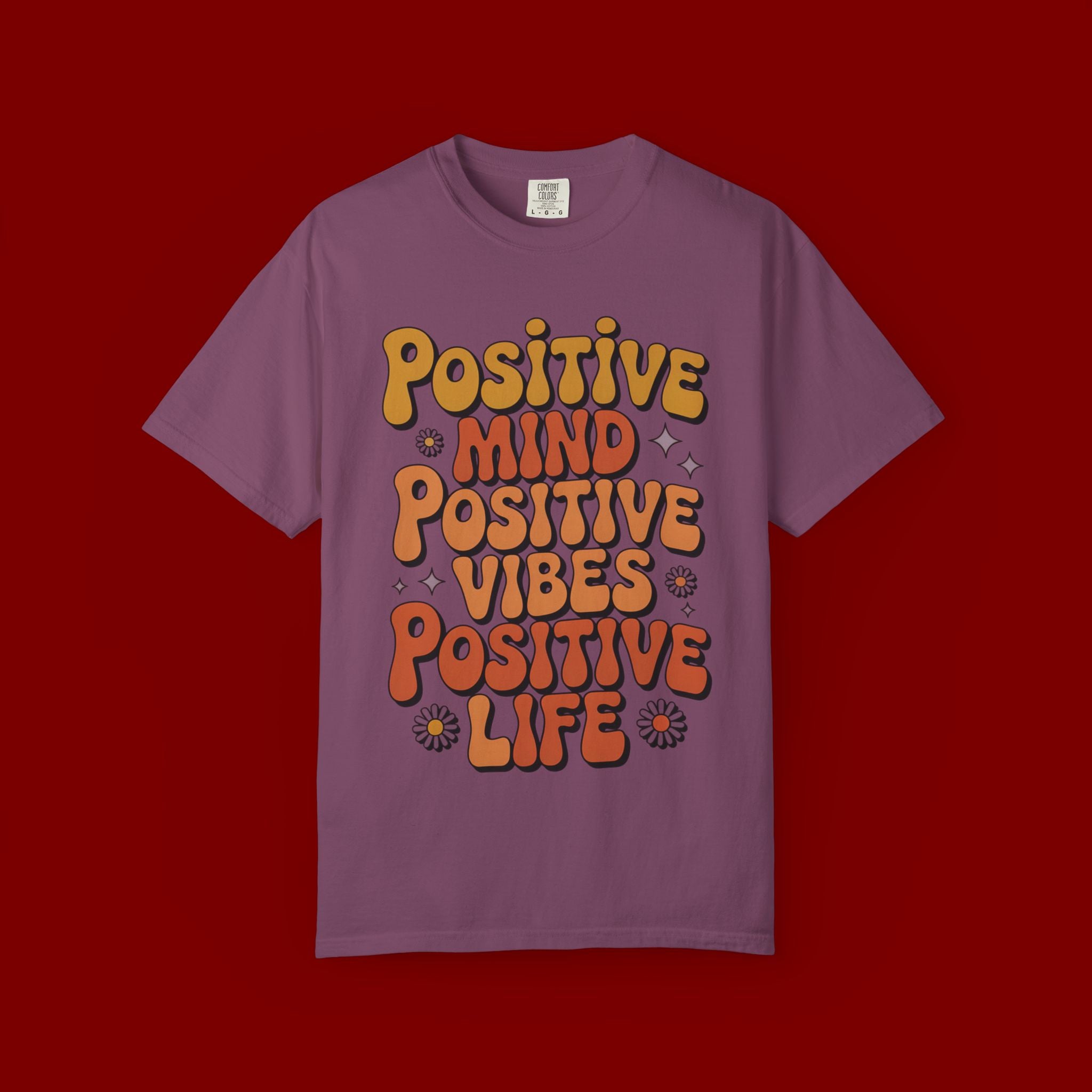Positive Mind Positive Vibes Positive Life T-Shirt — Retro Daisy Graphic Tee