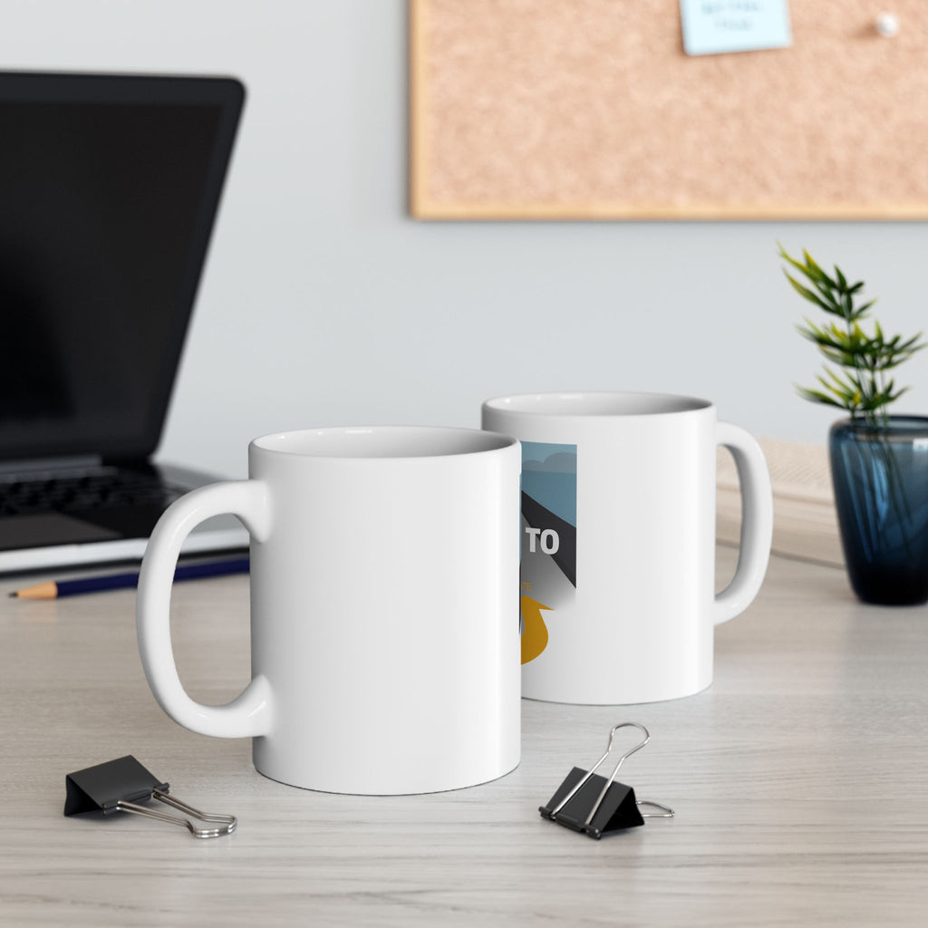 Inspirational 'Return to God' Ceramic Mug — Faith Road U-Turn Design (11oz, 15oz)
