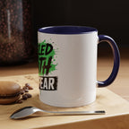 Accent Coffee Mug — "Fueled by Faith Not Fear" Inspirational Ceramic Mug (11/15 oz)