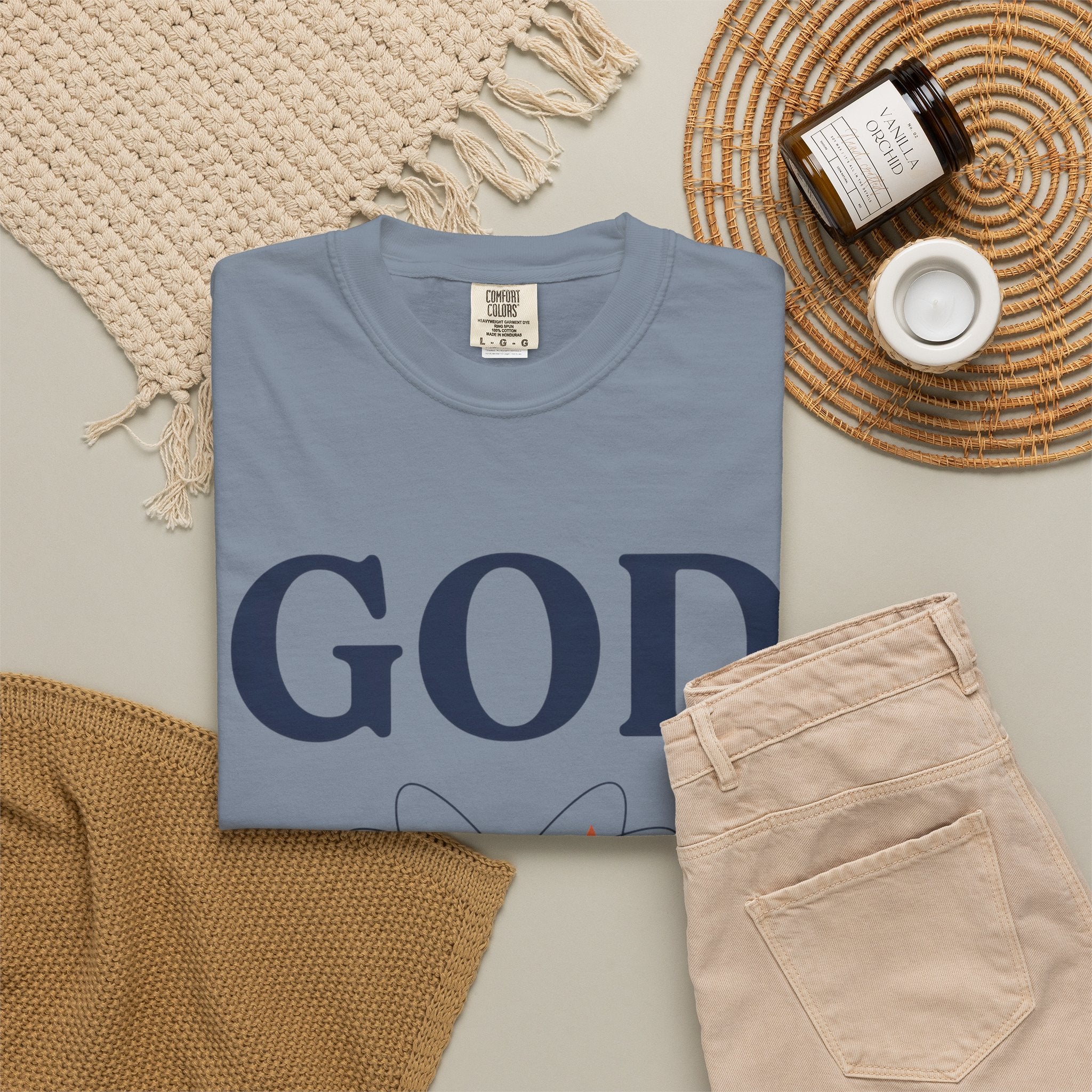God Above All Things T-Shirt — Faith Graphic Tee with Cosmic Design