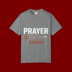 Prayer T-Shirt — Faith Arrow Graphic Tee ("Prayer: The Most Powerful Weapon")
