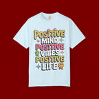 Positive Mind Positive Vibes Positive Life T-Shirt — Retro Smile Graphic Tee