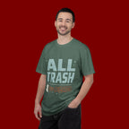 ALL TRASH No Trailer Graphic T-Shirt — Funny Retro Statement Tee
