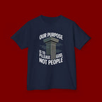 Kids T-Shirt — "Our Purpose Is To Please God, Not People" Faith Graphic Tee