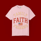 Family Faith Friends T-Shirt — Patriotic American Flag Tee