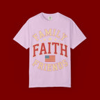 Family Faith Friends T-Shirt — Patriotic American Flag Tee