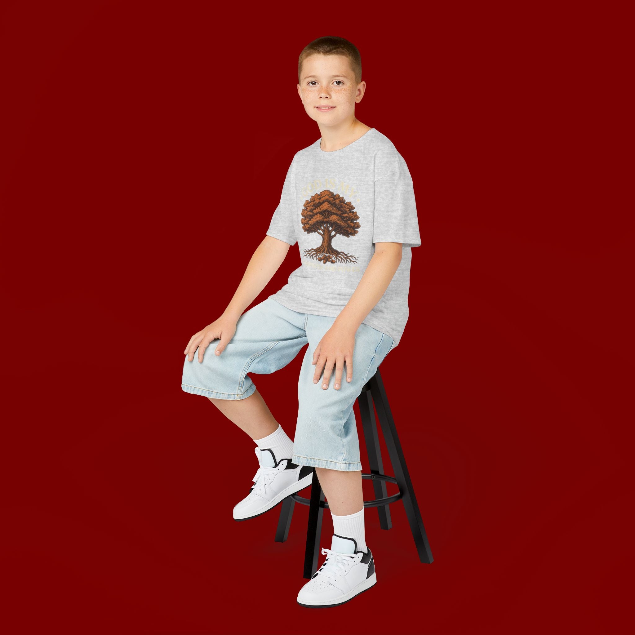 Autumn Oak Tree Kids T‑Shirt — Cozy Fall Nature Tee for Children