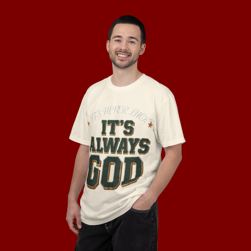 It’s Always God Graphic T-Shirt — Faith-Based Vintage Lettering Tee