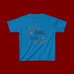Faith Over Fear Kids T‑Shirt — Floral Inspirational Tee for Boys & Girls