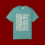 Prayer T-Shirt — "Pray On It, Pray Over It, Pray Through It" Christian Tee