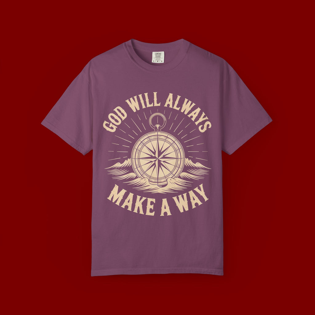 God Will Always Make A Way T-Shirt — Compass Christian Faith Graphic Tee