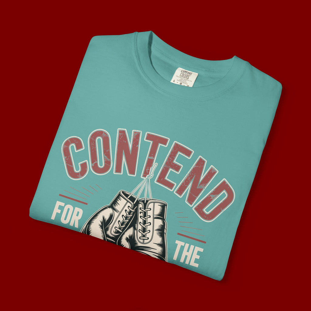 Contend for the Faith T-Shirt — Vintage Boxing Gloves Christian Tee