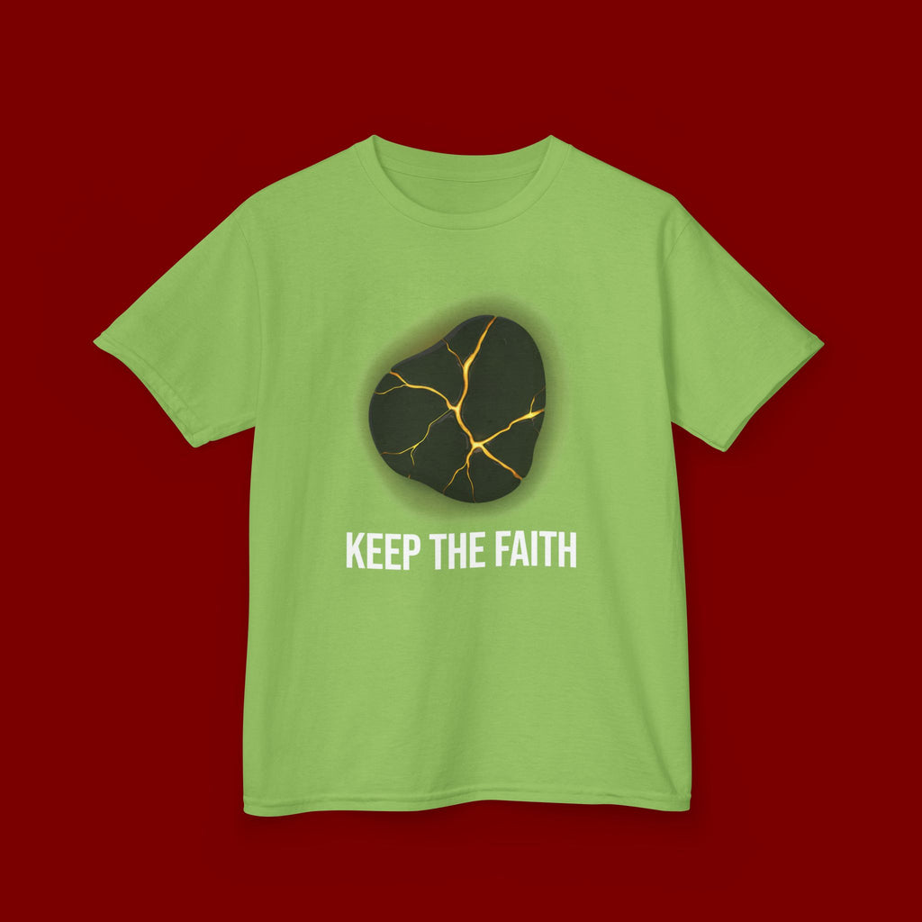 Keep The Faith Kids Tee — Kintsugi Stone Inspirational Children's T-Shirt