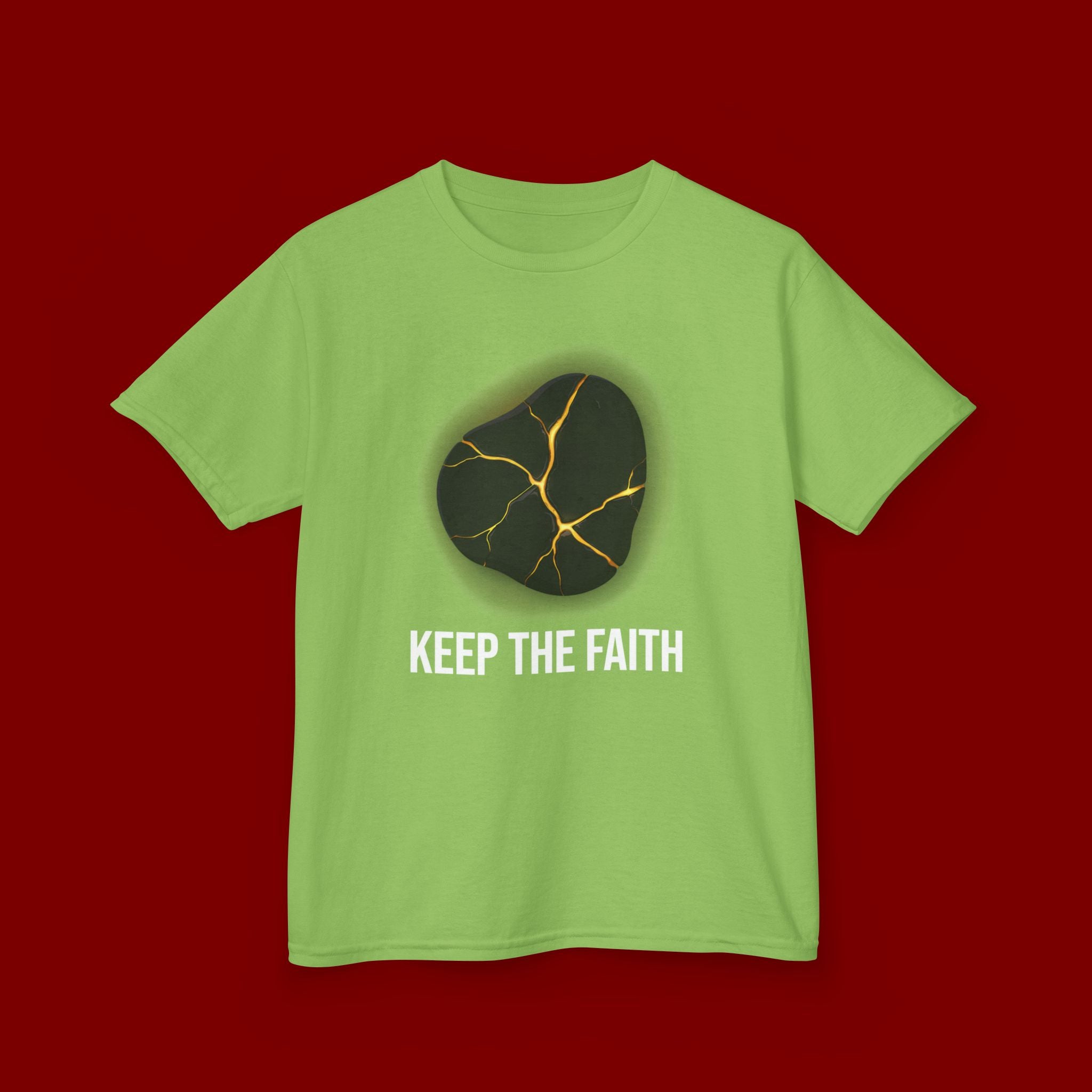 Keep The Faith Kids Tee — Kintsugi Stone Inspirational Children's T-Shirt