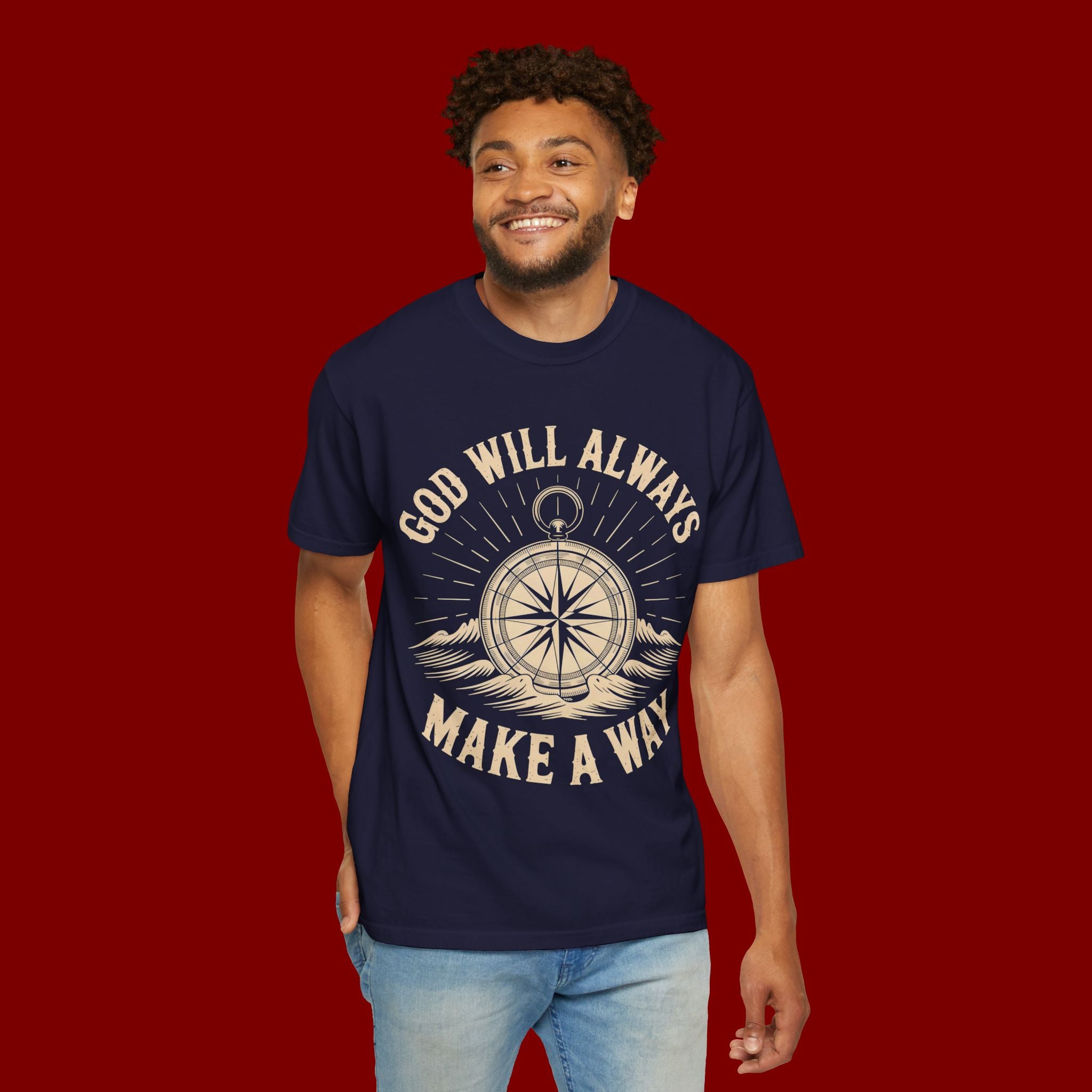 God Will Always Make A Way T-Shirt — Compass Christian Faith Graphic Tee