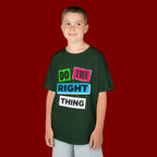 Kids Tee - "Do The Right Thing" Bold Colorblock Graphic