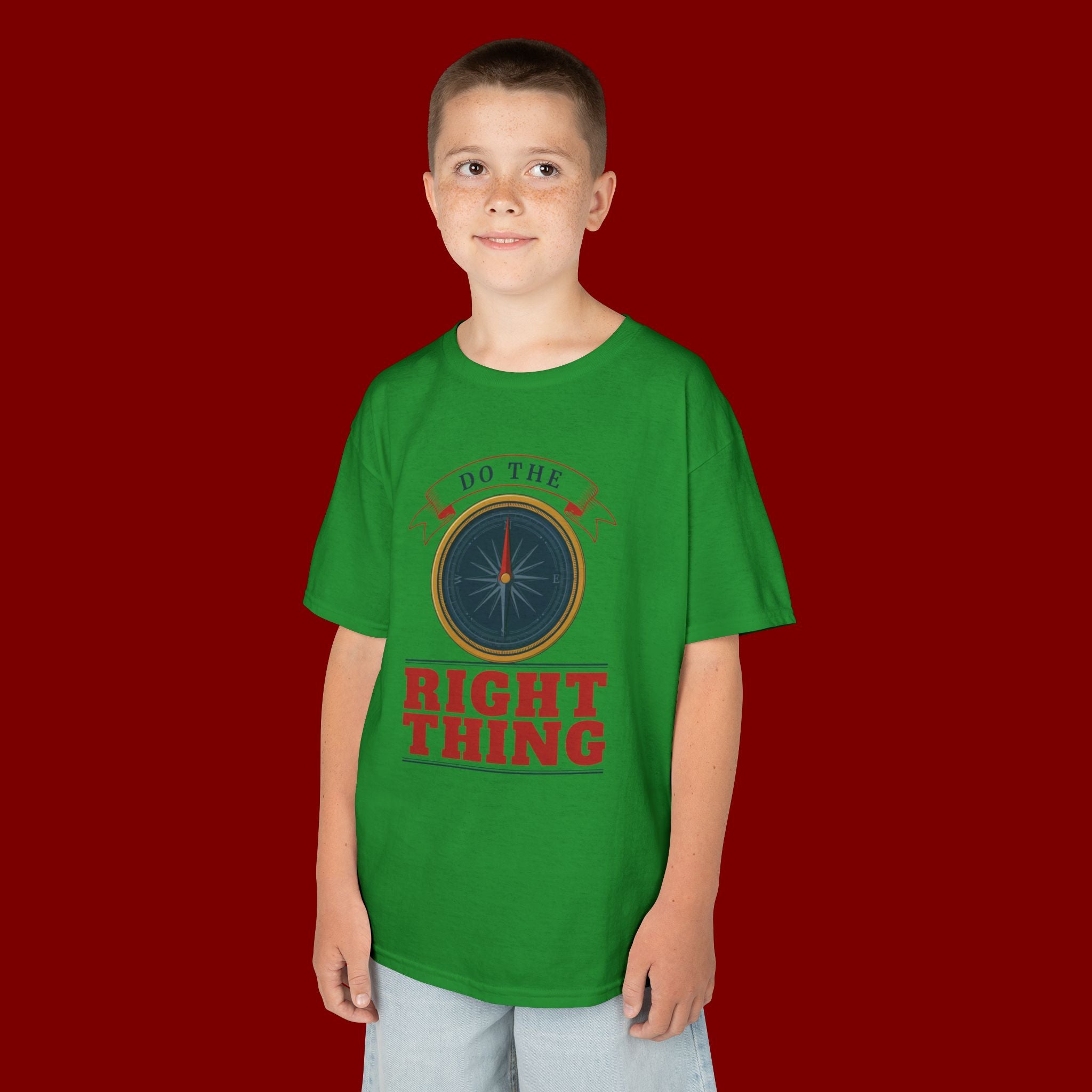 Do The Right Thing Kids T‑Shirt — Compass Graphic Moral Encouragement Tee