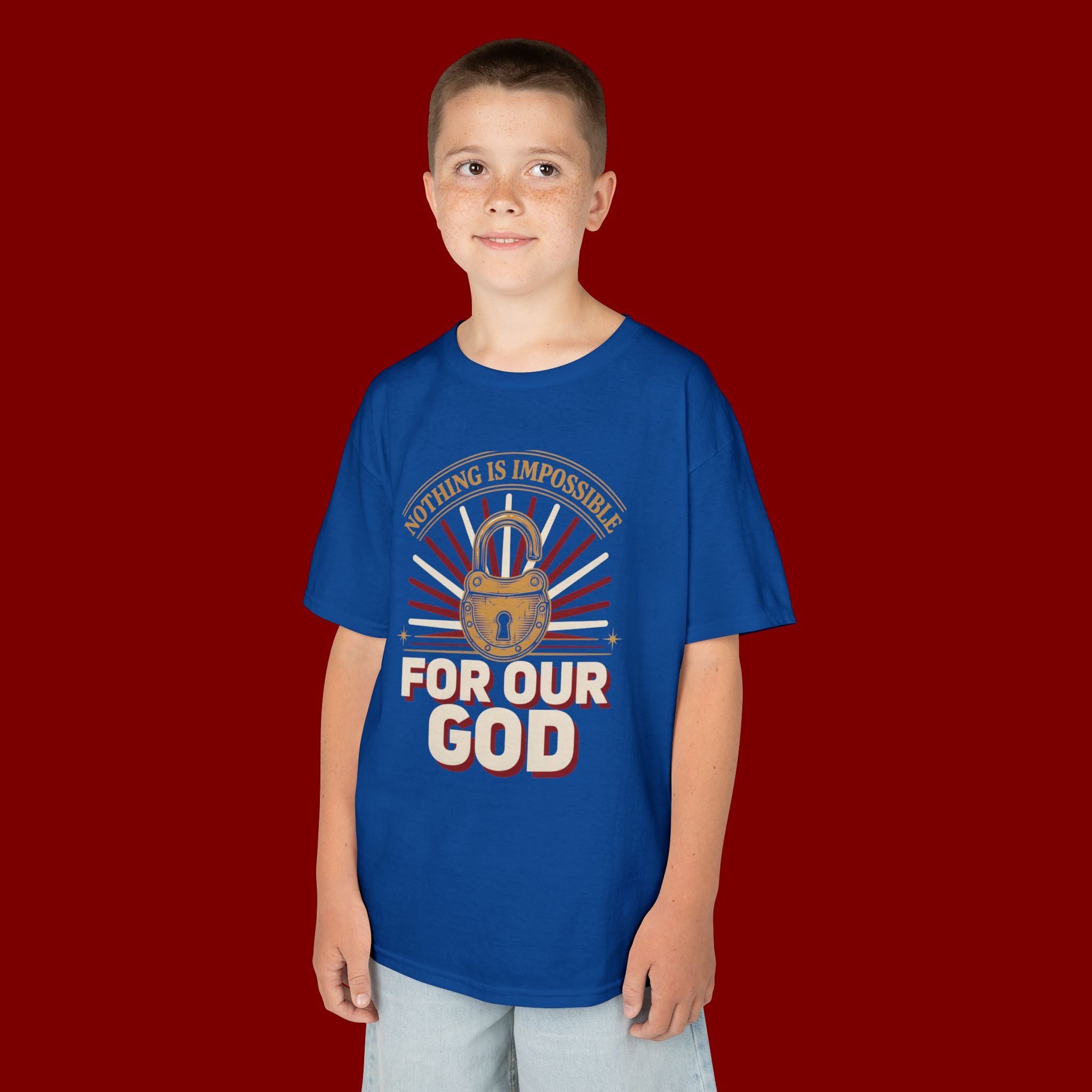 Kids 'For Our God' Christian Faith T‑Shirt — Inspirational Religious Tee